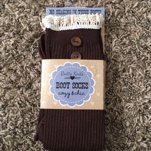 Brown boot socks